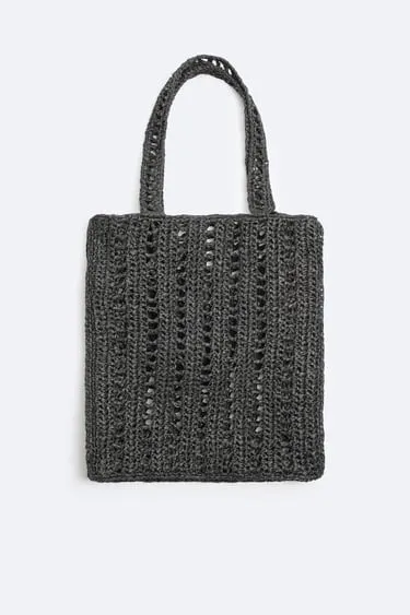 Плетеная сумка-шопер