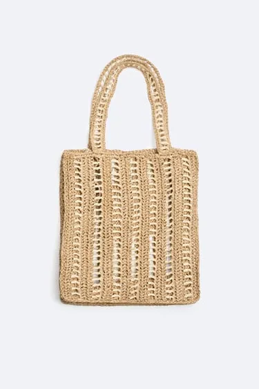 Плетеная сумка-шопер