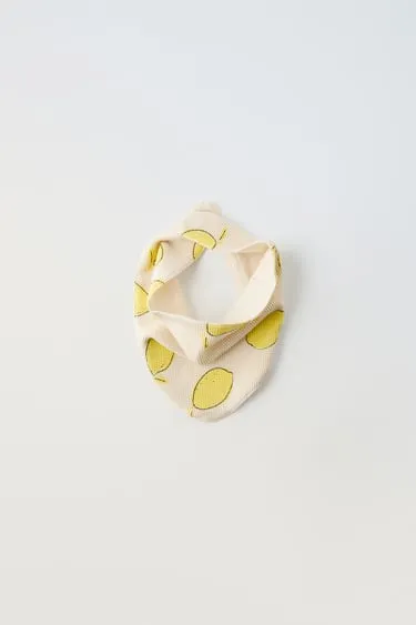 Бандана из рифленой ткани с принтом «лимон»