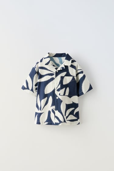 Рубашка с принтом «водоросли»